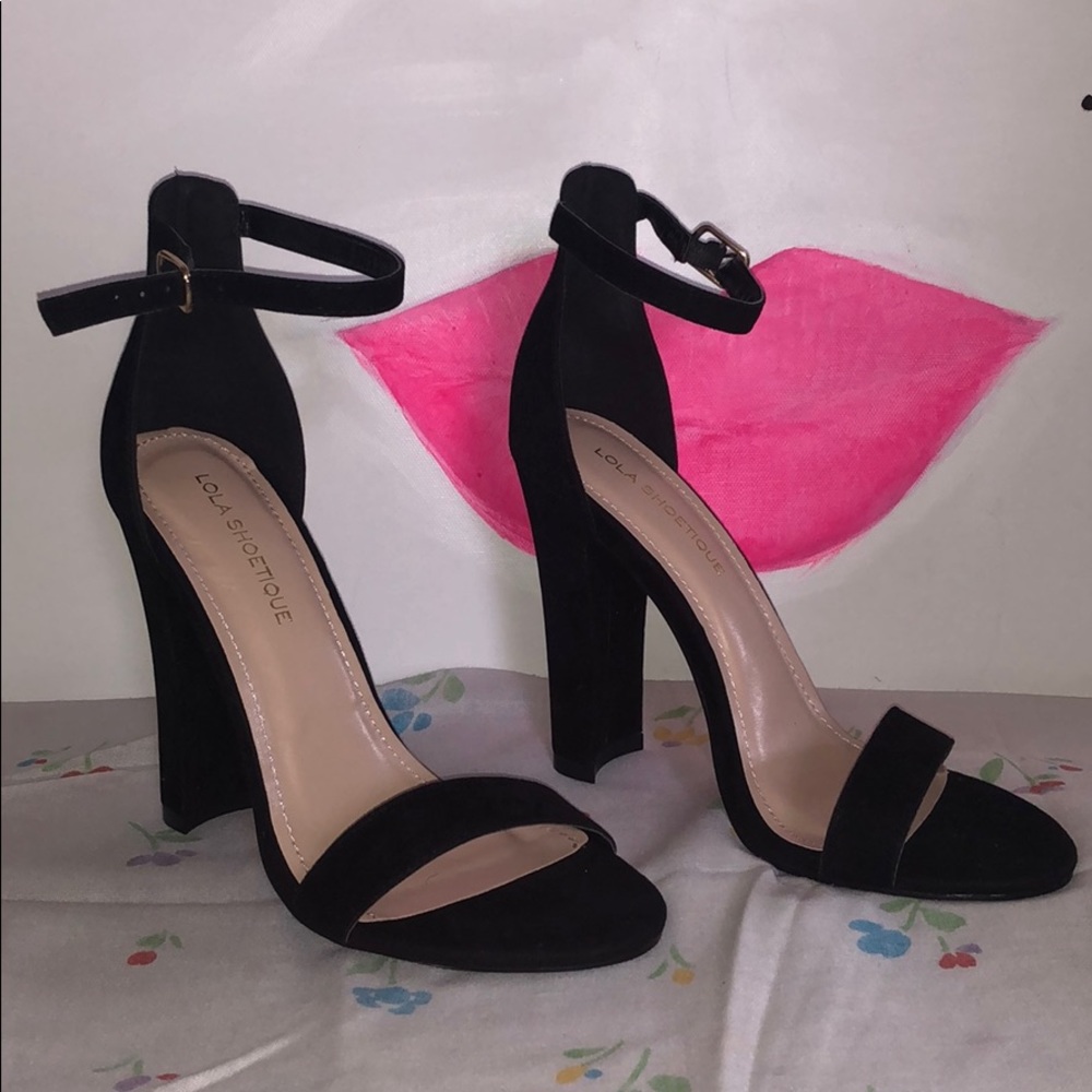 Black Open Toe Pumps